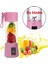 Go İthalat Portatif Taşınabilir El Blender 380 ml USB Şarjlı Pembe (2818) 4