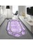 Dijital Baskılı Kaymaz Taban Yıkanabilir Lazer Kesim Salon Halısı Yolluk, V-Lazer-03-Mor, 1