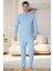 Mecit 2915 Mavi Büyük Beden Erkek Pijama Takımı 1