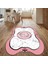 Dijital Baskılı Kaymaz Taban Yıkanabilir Lazer Kesim Salon Halısı Yolluk, V-Lazer-12-Pembe, 2