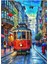 Ahşap Mdf Puzzle Yapboz Kırmızı Tramvay ve Şehir Merkezi 120 Parça 25*35 cm 1