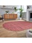Dijital Baskılı Kaymaz Yıkanabilir Sade Desen Oval Yolluk Mutfak Salon Halısı, V-O-Sade-31-Pembe, 2