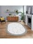 Dijital Baskılı Kaymaz Yıkanabilir Sade Desen Oval Yolluk Mutfak Salon Halısı, V-O-Sade-17-Gri, 1
