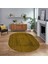 Dijital Baskılı Kaymaz Yıkanabilir Sade Desen Oval Yolluk Mutfak Salon Halısı, V-O-Sade-45-Sarı, 1