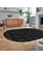 Dijital Baskılı Kaymaz Yıkanabilir Sade Desen Oval Yolluk Mutfak Salon Halısı, V-O-Sade-21-Antrasıt, 2