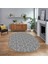 Dijital Baskılı Kaymaz Yıkanabilir Sade Desen Oval Yolluk Mutfak Salon Halısı, V-O-Sade-23-Gri, 1