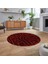 Dijital Baskılı Kaymaz Yıkanabilir Sade Desen Yuvarlak Mutfak Salon Halısı, V-Y-Sade-09-Bordo, 2