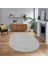 Dijital Baskılı Kaymaz Yıkanabilir Sade Desen Oval Yolluk Mutfak Salon Halısı, V-O-Sade-10-Gri, 1