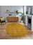 Dijital Baskılı Kaymaz Yıkanabilir Sade Desen Oval Yolluk Mutfak Salon Halısı, V-O-Sade-31-Sarı, 1