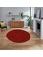 Dijital Baskılı Kaymaz Yıkanabilir Sade Desen Yuvarlak Mutfak Salon Halısı, V-Y-Sade-08-Kırmızı, 1