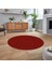 Dijital Baskılı Kaymaz Yıkanabilir Sade Desen Yuvarlak Mutfak Salon Halısı, V-Y-Sade-08-Kırmızı, 2