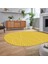 Dijital Baskılı Kaymaz Yıkanabilir Sade Desen Oval Yolluk Mutfak Salon Halısı, V-O-Sade-08-Sarı, 2