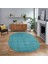 Dijital Baskılı Kaymaz Yıkanabilir Sade Desen Oval Yolluk Mutfak Salon Halısı, V-O-Sade-31-Mavi, 1