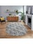 Dijital Baskılı Kaymaz Yıkanabilir Sade Desen Oval Yolluk Mutfak Salon Halısı, V-O-Sade-12-Gri, 1