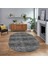 Dijital Baskılı Kaymaz Yıkanabilir Sade Desen Oval Yolluk Mutfak Salon Halısı, V-O-Sade-35-Gri, 1