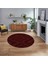 Dijital Baskılı Kaymaz Yıkanabilir Sade Desen Yuvarlak Mutfak Salon Halısı, V-Y-Sade-33-Bordo, 1