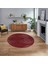Dijital Baskılı Kaymaz Yıkanabilir Sade Desen Yuvarlak Mutfak Salon Halısı, V-Y-Sade-34-Bordo, 1