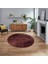 Dijital Baskılı Kaymaz Yıkanabilir Sade Desen Yuvarlak Mutfak Salon Halısı, V-Y-Sade-37-Bordo, 1