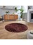 Dijital Baskılı Kaymaz Yıkanabilir Sade Desen Yuvarlak Mutfak Salon Halısı, V-Y-Sade-37-Bordo, 2