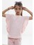 Pembe Volan Detaylı Bluzlu Pantolonlu Kız Çocuk Yazlık Takım 18536 4