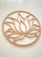 Lotus Çiçeği Desenli Ahşap Kasnak / 6 mm Ham Mdf Boyanabilir Lotus 30 cm 2