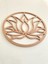 Lotus Çiçeği Desenli Ahşap Kasnak / 6 mm Ham Mdf Boyanabilir Lotus 30 cm 3