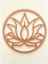 Lotus Çiçeği Desenli Ahşap Kasnak / 6 mm Ham Mdf Boyanabilir Lotus 30 cm 4