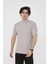 Bisiklet Yaka Slim Fit T-Shirt- Taş 1