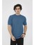 Bisiklet Yaka Slim Fit T-Shirt- Turkuaz 1