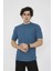 Bisiklet Yaka Slim Fit T-Shirt- Turkuaz 2