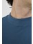 Bisiklet Yaka Slim Fit T-Shirt- Turkuaz 5