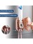 Diş Macunu Dispenseri Duvara Monte Banyo Otomatik Diş Macunu Sıkacağı Çocuklar ve Yetişkinler Için Elektrikli Diş Fırçası Tutucu Pembe (Yurt Dışından) 2