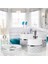 Banyo Için Gri ve Beyaz Diş Fırçası Tutucu - Ayna Damask Diş Fırçası ve Diş Macunu Tutucu - Banyo Için Dekoratif Diş Fırçası Kabı Birden Fazla Standart Veya Elektrikli Diş Fırçası (Yurt Dışından) 2