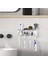 Banyo Için Duvara Monte Diş Fırçalığı, 4 Bardak Diş Fırçası ve Diş Macunu Tutucu, Duş Için Paslanmaz Çelik Jilet Tutucu, Çok Fonksiyonlu Duş Düzenleyici (4 Bardak Gümüş) (Yurt Dışından) 4