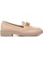 418066 Bej Taşlı Kadın Loafer Ayakkabı 2