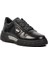 152-19503 Siyah Hakiki Deri Erkek Sneaker 1