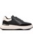 152-19559 Siyah-Beyaz Hakiki Deri Erkek Sneaker 2