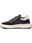 152-19559 Siyah-Beyaz Hakiki Deri Erkek Sneaker 3