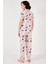 Desenli Kısa Kollu Beli Lastikli Gömlek Yaka Dokuma Regular Fit Pijama Takımı Bayan Pijama Takımı 6571010 5
