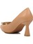 PC-53103 Bej Kadın Topuklu Ayakkabı 4