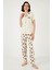 Regular Fit Gömlek Yaka Kısa Kollu Pijama Takımı Bayan Pijama Takımı 65740102 5