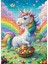 Ahşap Mdf Puzzle Yapboz Sevimli Unicorn Paskalya'da 500 Parça 50*70 cm 1