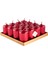 Bar Mum Kısa 3,5X5CM Metalik Kırmızı Renk Kısa Pamuk Fitil Parafin Wax Dumansız Kokusuz 1 Adet 3