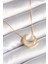 316L Çelik Gold Renk Beyaz Sedefli Hilal Model Kadın Kolye - EBJ240419W23654 1