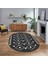 Dijital Kaymaz Yıkanabilir Oval Iskandinav Desen Yolluk Salon Halısı, V-O-Iskandinav-25-Antrasit, 1