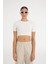 Cotton Yuvarlak Yaka Kısa Kol Crop Top 2