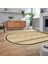 Dijital Kaymaz Yıkanabilir Oval Iskandinav Desen Yolluk Salon Halısı, V-O-Iskandinav-01-Krem, 2
