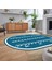 Dijital Kaymaz Yıkanabilir Oval Iskandinav Desen Yolluk Salon Halısı, V-O-Iskandinav-07-Mavi, 2