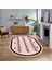 Dijital Kaymaz Yıkanabilir Oval Iskandinav Desen Yolluk Salon Halısı, V-O-Iskandinav-07-Pembe, 1