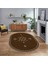 Dijital Kaymaz Yıkanabilir Oval Iskandinav Desen Yolluk Salon Halısı, V-O-Iskandinav-08-Kahve, 1